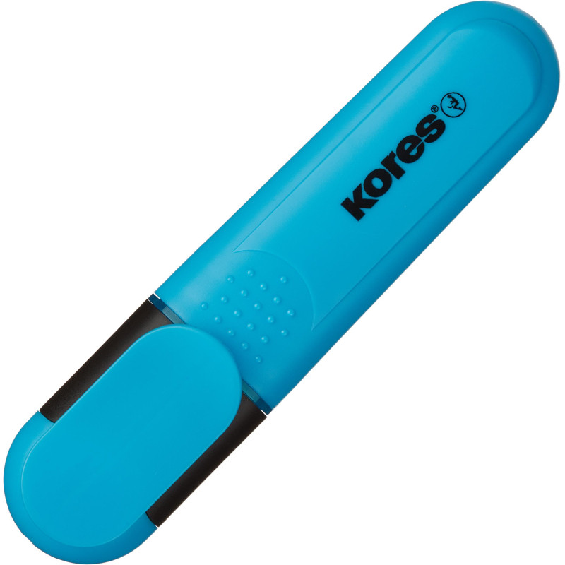 Маркер текстовыделитель Kores BRIGHT LINER PLUS, скош нак, 0.5-5 мм,синий