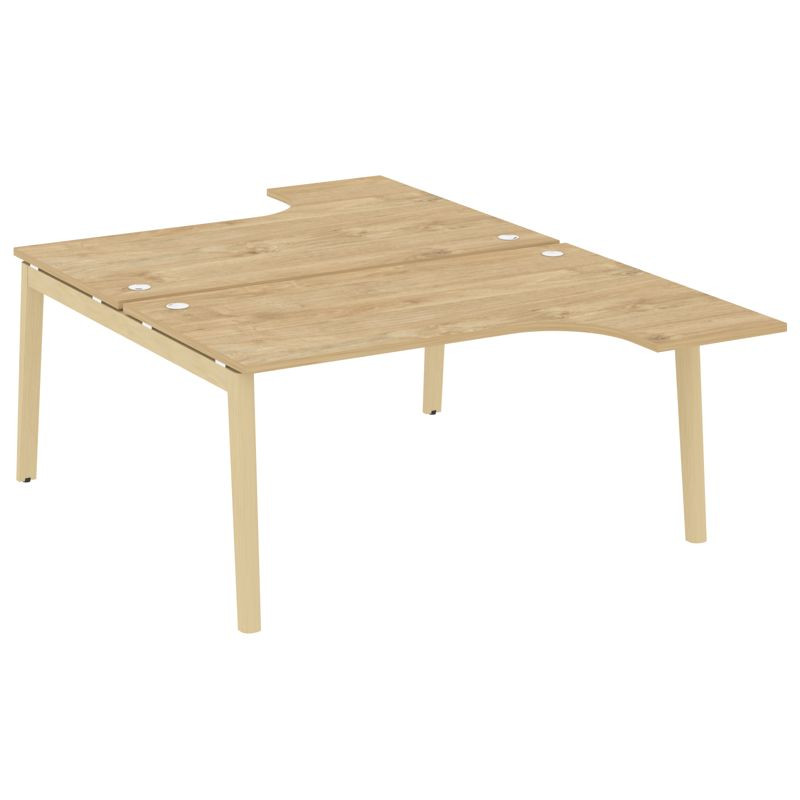 Onix Wood Рабочая станция OW.D.SA-4 Тиквуд Светлый/Дуб Светлый/Металл Белый 1580*2395*750 (1635/460)