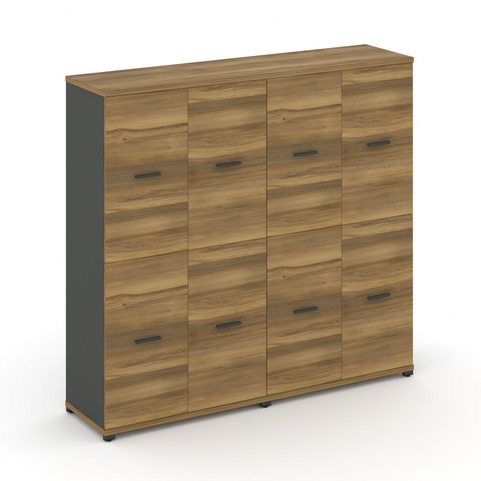 Concept Шкаф 2 широкие секции, 4 ниши CN.STS-422 A Сандал Янтарный/Антрацит/Металл Антрацит 1668*420