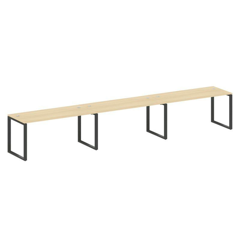 Metal System Рабочая станция на 3 места на О-образном м/к БО.СМ-3.4 Акация Лорка/Металл Антрацит 480