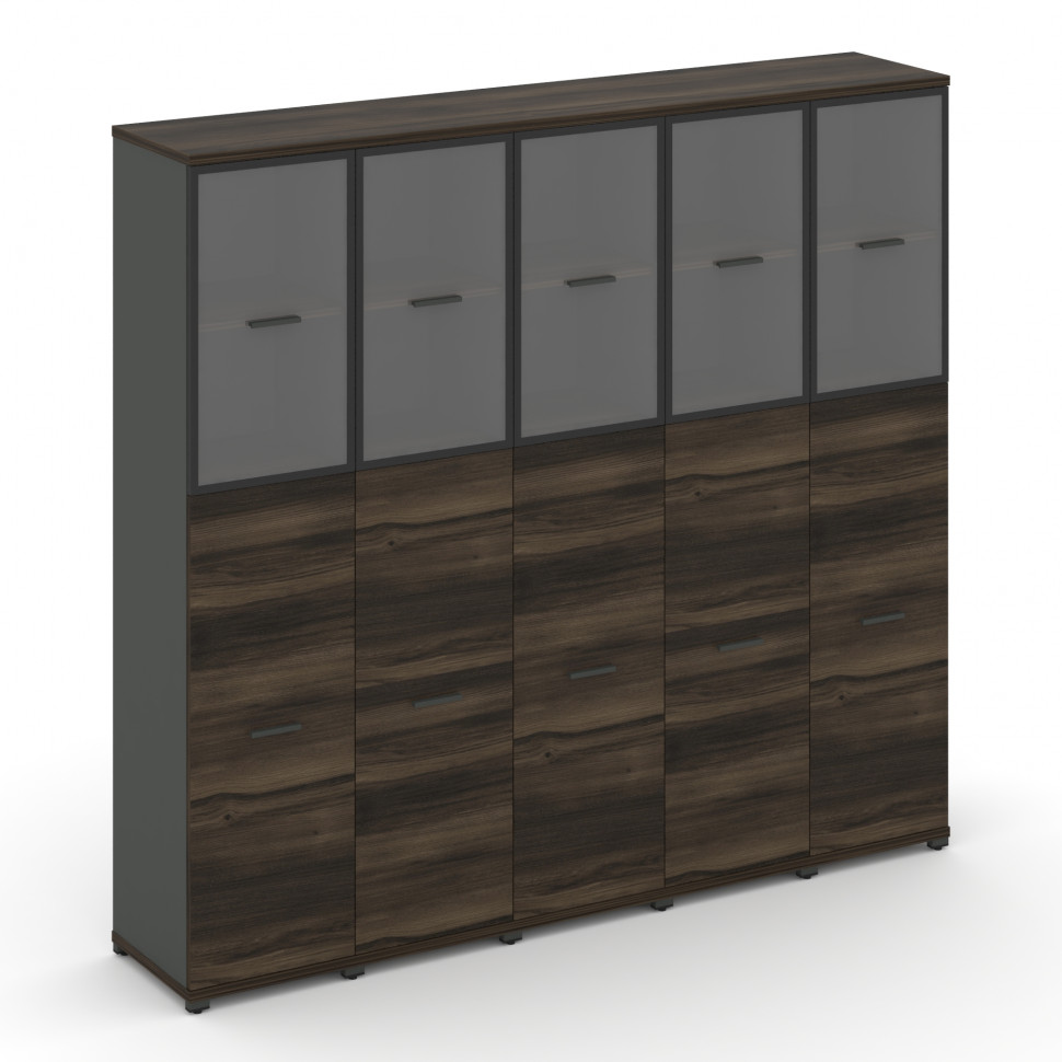 Concept Шкаф 5 узких секций, 5 ниш CN.STU-555 RPB A Дуб Мали/Антрацит/Металл Антрацит/Прозрачный 208 Concept Шкаф 5 узких секций, 5 ниш CN.STU-555 RPB A Дуб Мали/Антрацит/Металл Антрацит/Прозрачный 208