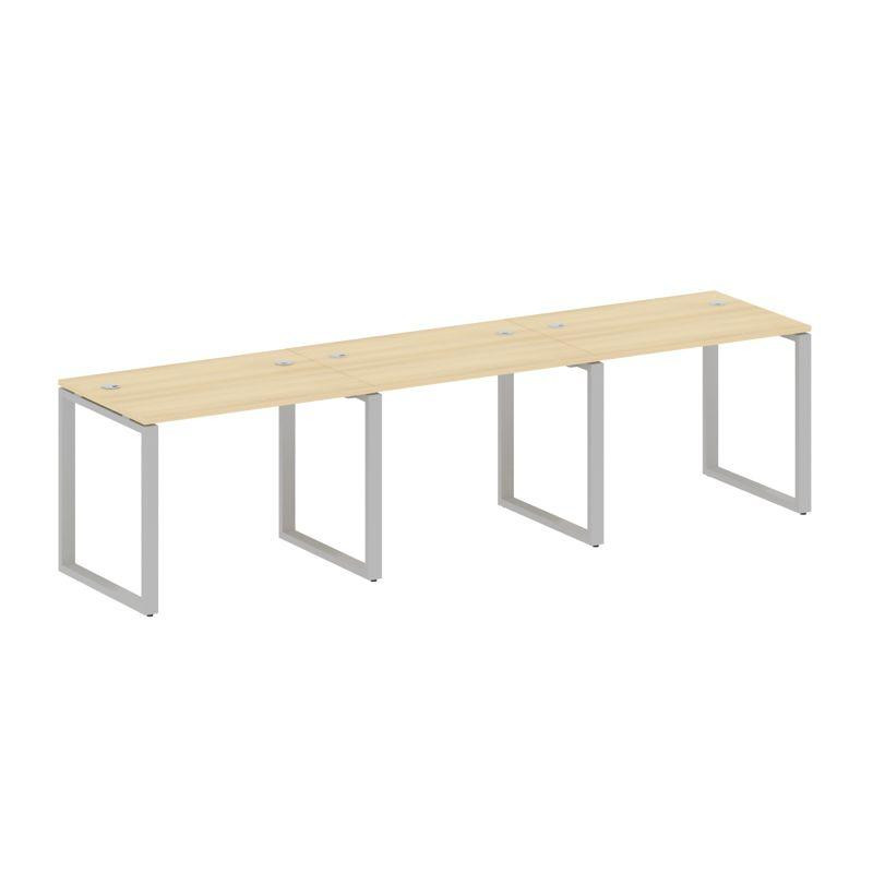 Metal System Рабочая станция на 3 места на О-образном м/к БО.СМ-3.1 Акация Лорка/Металл Серый 3000*7