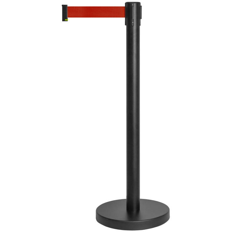 Стойка ограждения Alt с вытяжной лентой 3м. сталь окрашенная красный