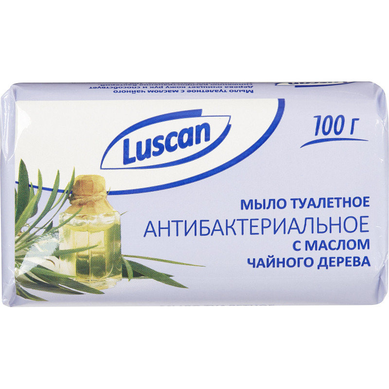 Мыло туалетное Luscan антибактериальное с маслом чайного дерева 100г