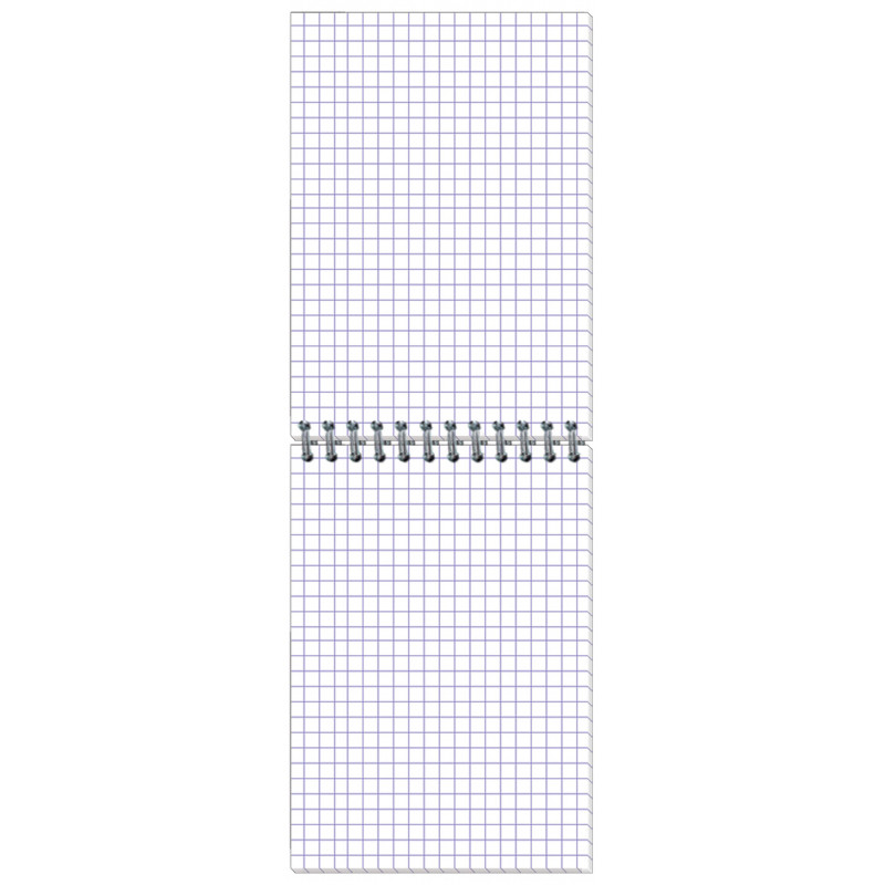 Блокнот МИКРОВЕЛЬВЕТ- А6 50л. спираль, синий, клетка 80шт