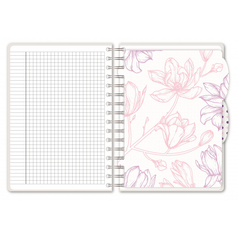 Бизнес-тетрадь А5,140л,кл,сп,пласт Attache Selection Flower Dreams I Choose