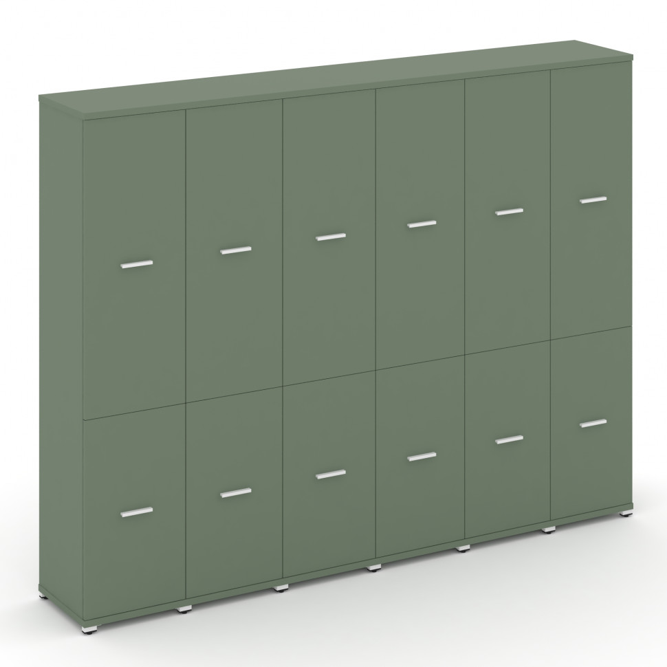 Concept Шкаф 6 узких секций, 5 ниш CN.STU-562 W Кобо/Металл Белый 2500*420*1922