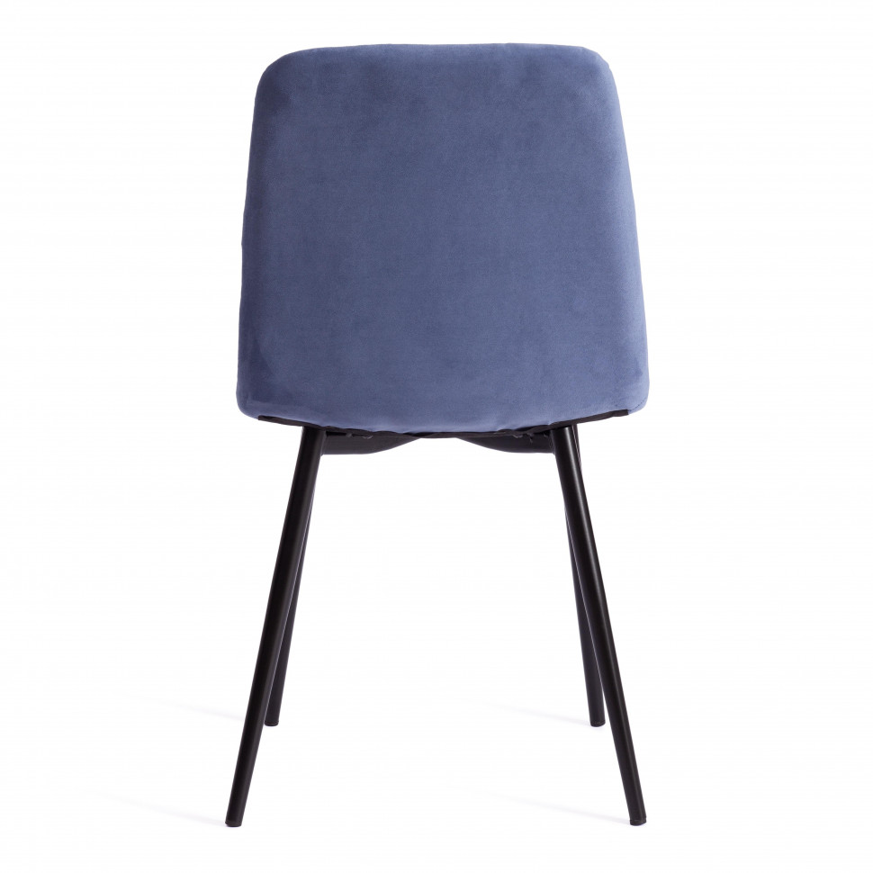 Стул CHILLY MAX / 1 шт. в упаковке Велюр/металл , 45 х 54 х 90 см , серо-голубой/черный