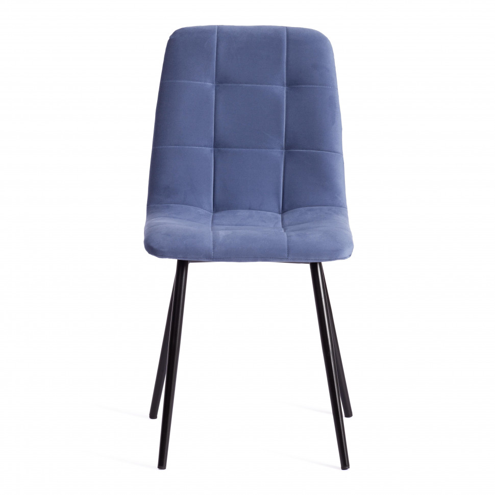 Стул CHILLY MAX / 1 шт. в упаковке Велюр/металл , 45 х 54 х 90 см , серо-голубой/черный