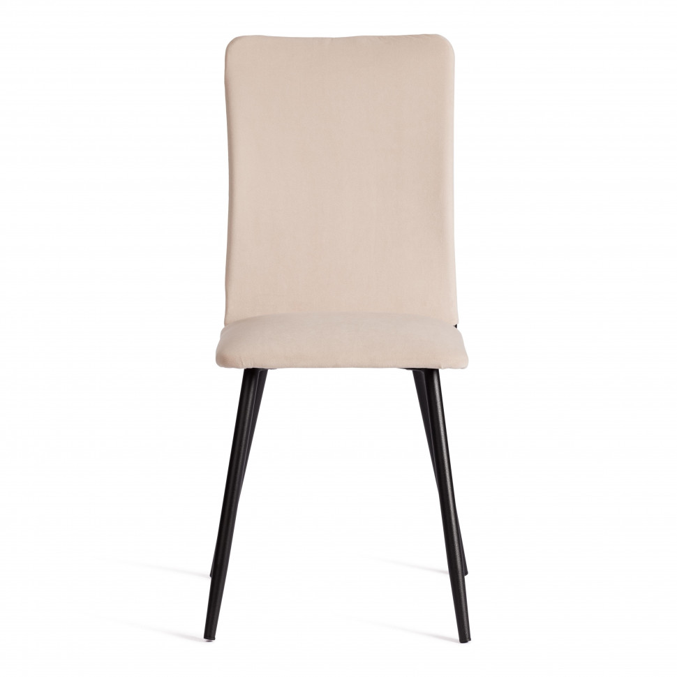Стул обеденный La Rousse NEW, велюр, бежевый/черный, 7, 45x55x93 см