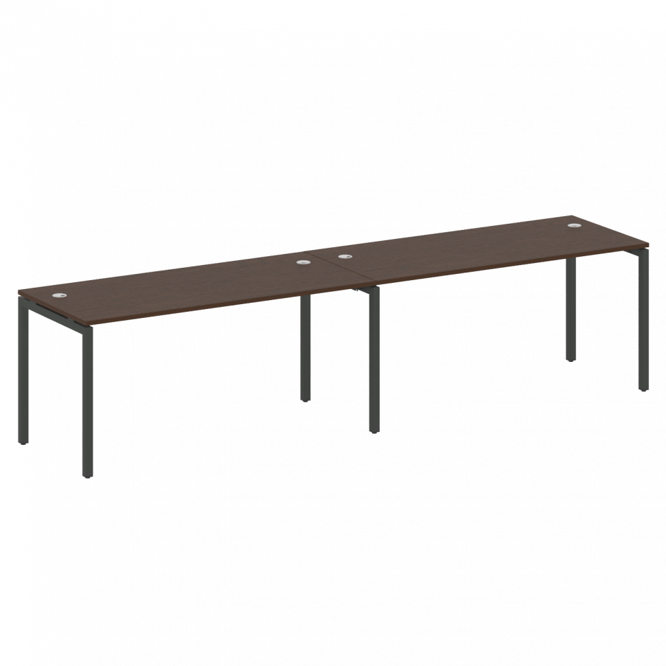 Metal System Quattro Рабочая станция на 2 места на П-образном м/к 40БП.СМ-2.4 Венге Цаво/Металл Антр