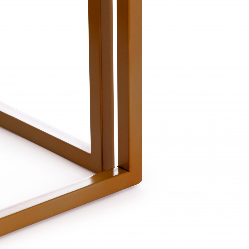 Столик кофейный Secret De Maison QUATTRO (мод. 14153 ) алюминиевый сплав/мрамор, 41*41*41 см, золотой/белый мрамор