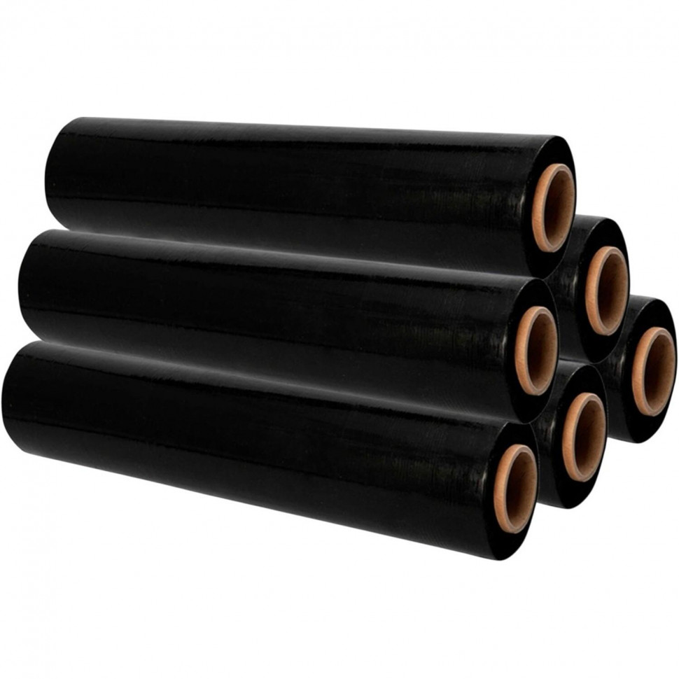 Стрейч-пленка втор. сыр для ручн.уп 20мкм50см 217м 2кг нетто черная(6шт/уп)