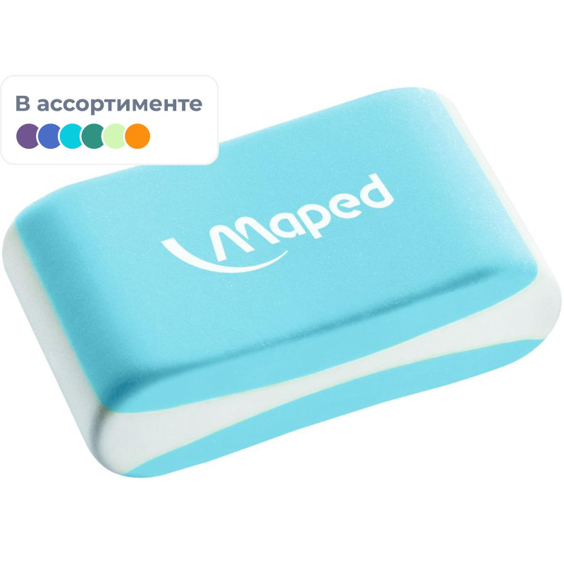 Ластик Maped ESSENTIALS SOFT каучук,мягкий,ассорти,112921 Ластик Maped ESSENTIALS SOFT каучук,мягкий,ассорти,112921
