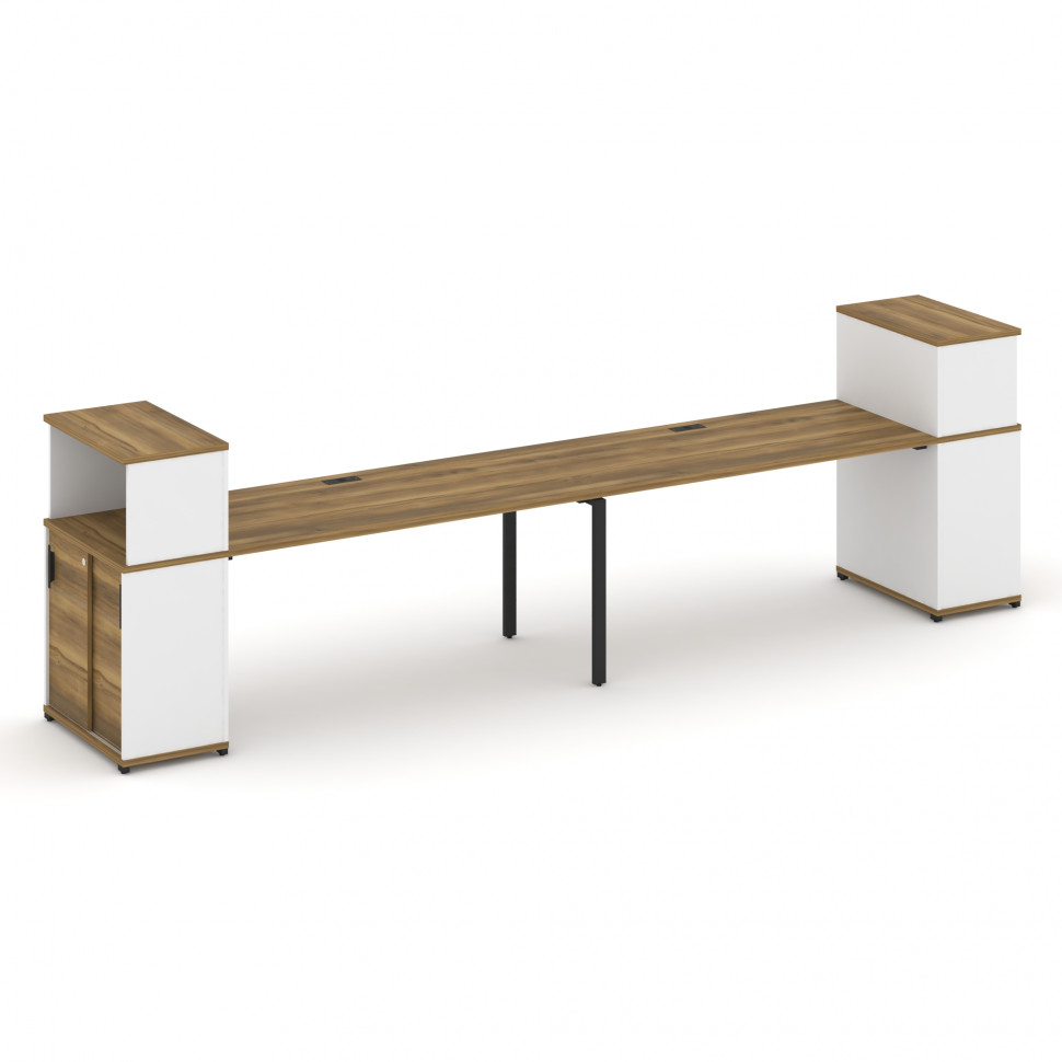 Concept Рабочая станция с опорными шкафом-купе с надставкой низ. CN.ORS-240 B Сандал Янтарный/Белый Concept Рабочая станция с опорными шкафом-купе с надставкой низ. CN.ORS-240 B Сандал Янтарный/Белый