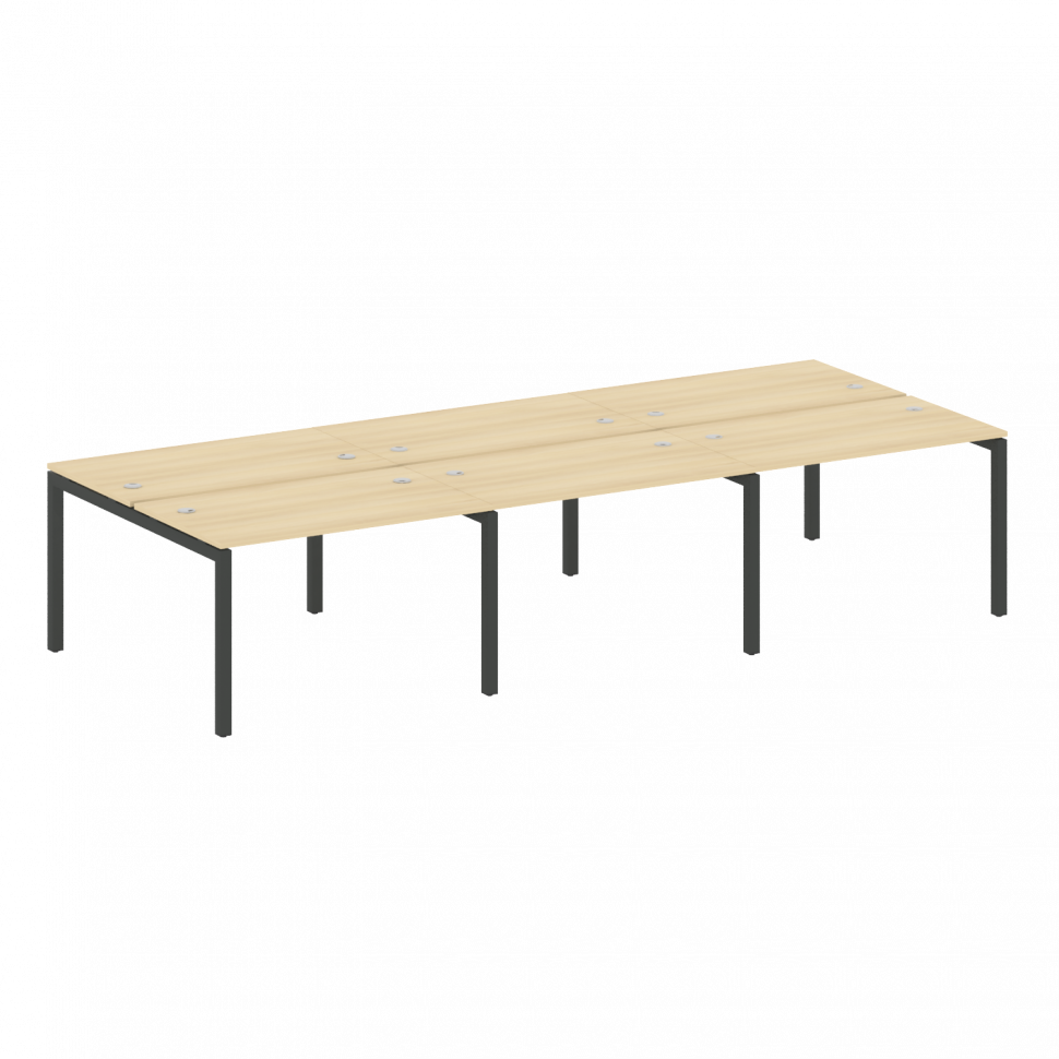 Metal System Quattro Рабочая станция на 6 раб. мест на П-образном м/к 50БП.СМ-6.2 Акация Лорка/Метал Metal System Quattro Рабочая станция на 6 раб. мест на П-образном м/к 50БП.СМ-6.2 Акация Лорка/Метал