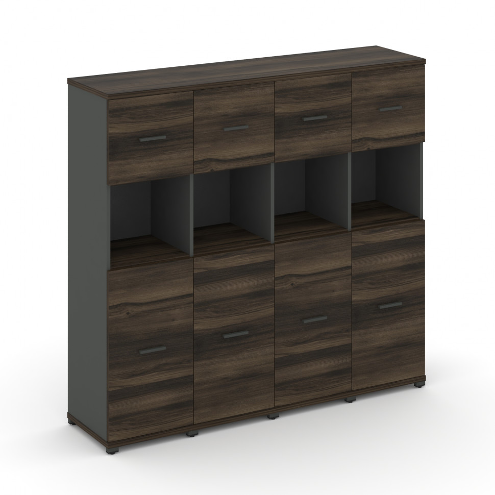 Concept Шкаф 4 узкие секции, 4 ниши CN.STU-445 A Дуб Мали/Антрацит/Металл Антрацит 1668*420*1554 Concept Шкаф 4 узкие секции, 4 ниши CN.STU-445 A Дуб Мали/Антрацит/Металл Антрацит 1668*420*1554