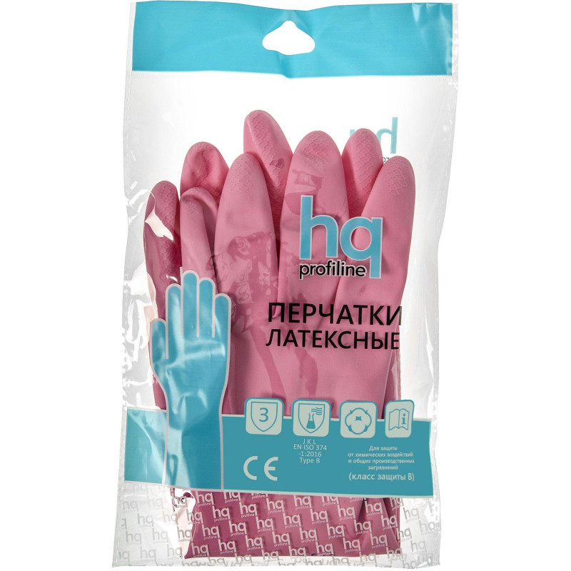 Перчатки латексные HQ Profiline арт.73582 красные р.M