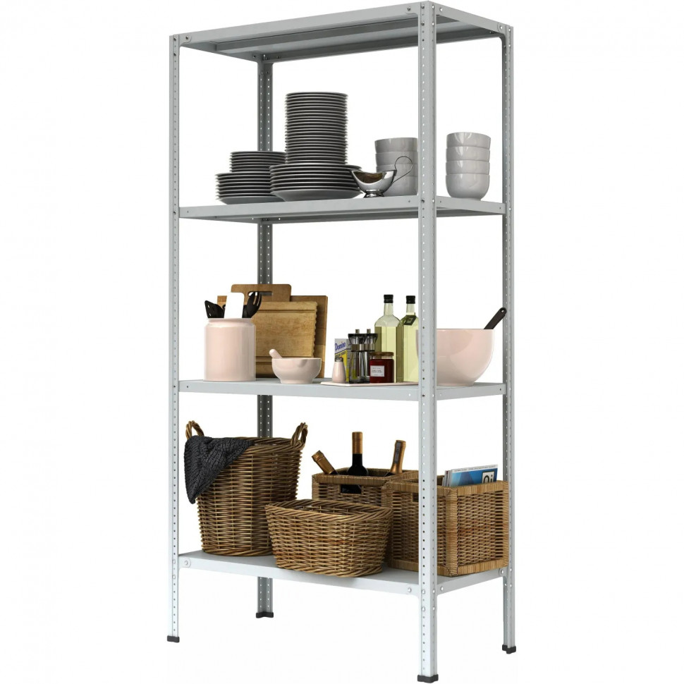 Стеллаж металлический 0MX_P_МС-1844 с 4-мя полками 1000х400х1800