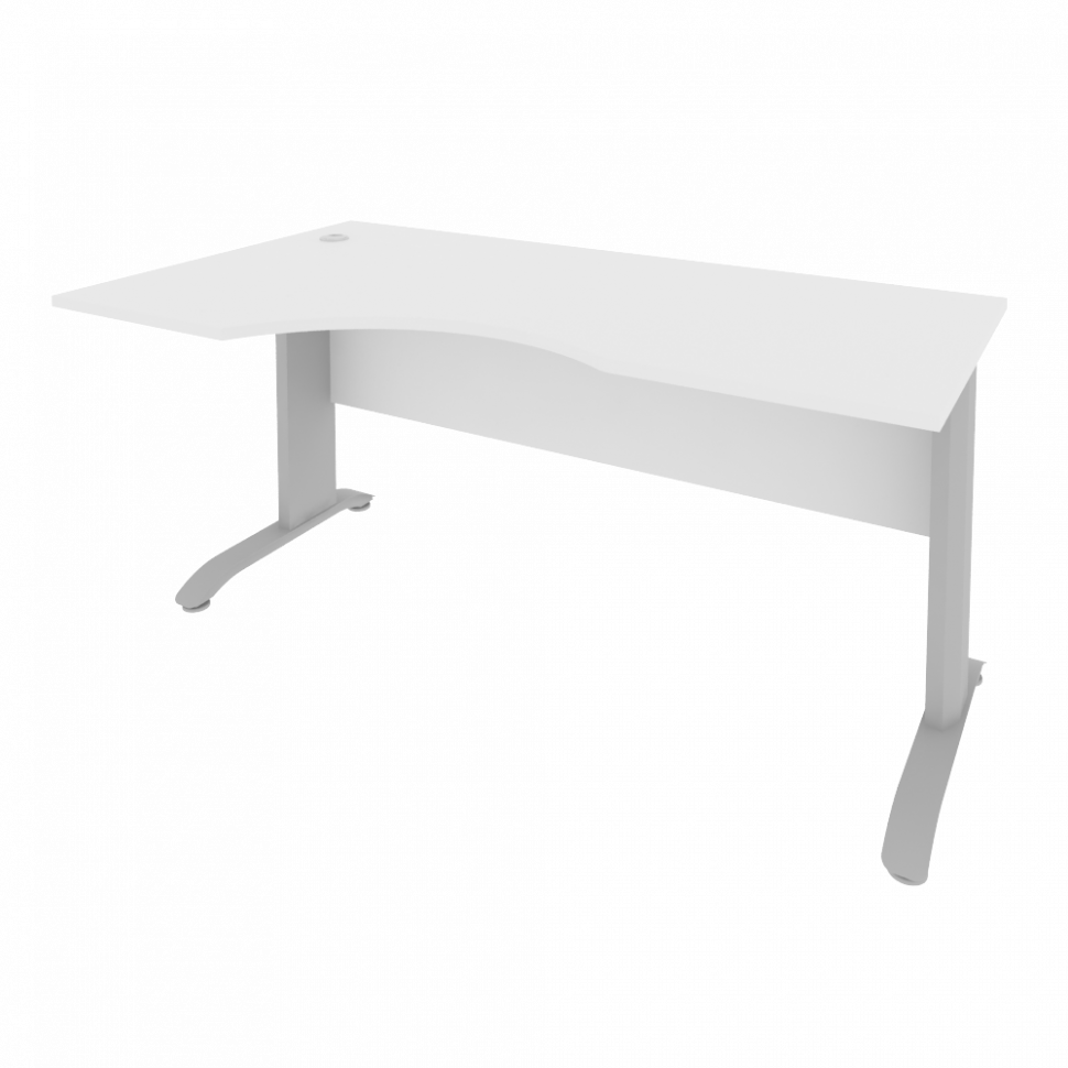 Riva Metal-L Стол криволинейный левый ПЛ.СА-1 (L) Белый/Металл Серый 1600*900*750 Riva Metal-L Стол криволинейный левый ПЛ.СА-1 (L) Белый/Металл Серый 1600*900*750