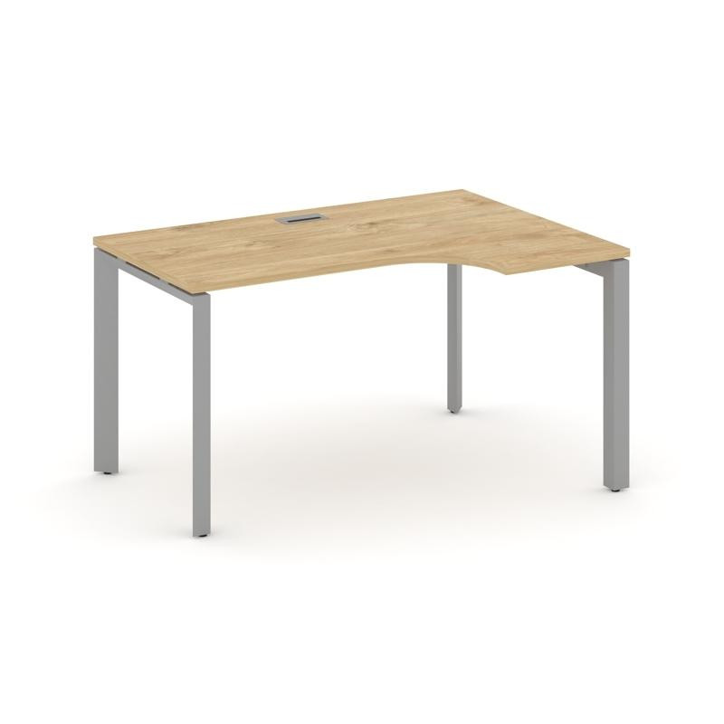 Style Project Стол рабочий эргономичный SN-59P.SPA-022(R) Тиквуд Светлый/Металл Серый/Серебро Заглуш