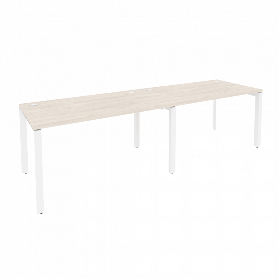 Onix Рабочая станция на П-образном м/к O.MP-RS-2.3.8 Денвер Светлый/Металл Белый 2760*800*750