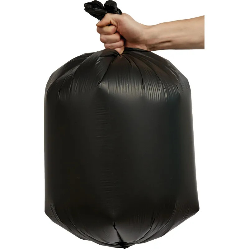 Мешки для мусора ПВД 65л 25мкм 20шт/рул черные 50x80см EcoСlean_СПБ