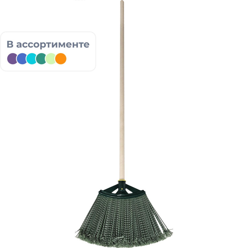 Метла ОПТИМА на деревянном черенке 1сорта