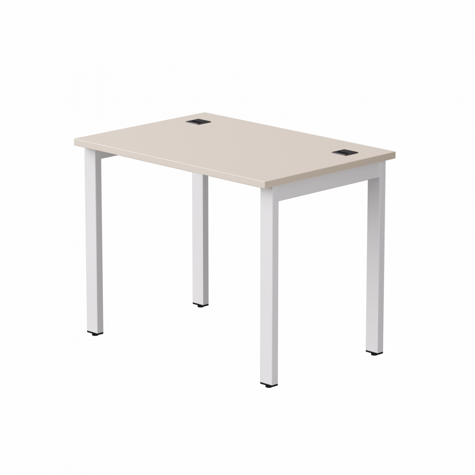 Стол прямой Everprof EVO (ЭВО) на металлокаркасе 980х670х755 мм Кашемир/Белый