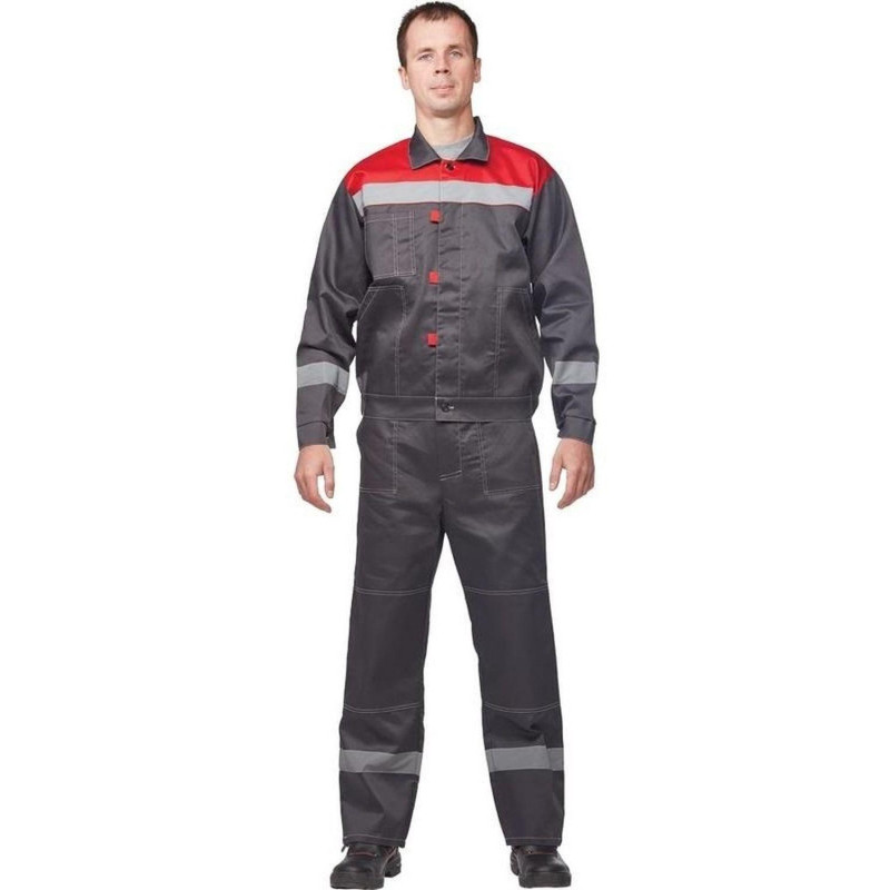 Костюм летний муж. Л20-КБР сер/красн (р.52-54) 182-188 (Арсенал-СП)