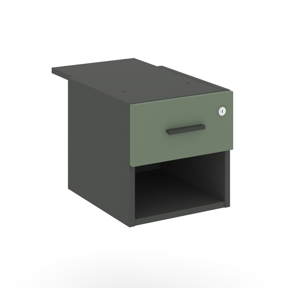 Concept Тумба с открытой нишей и 1 ящ. CN.PT-005 A Кобо/Антрацит 347*573*352