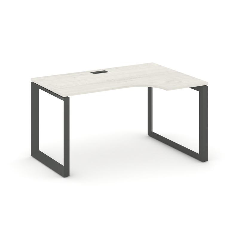 Style Project Стол рабочий эргономичный SN-59O.SPA-001(R) Дуб Наварра/Металл Антрацит/Черный Заглушк