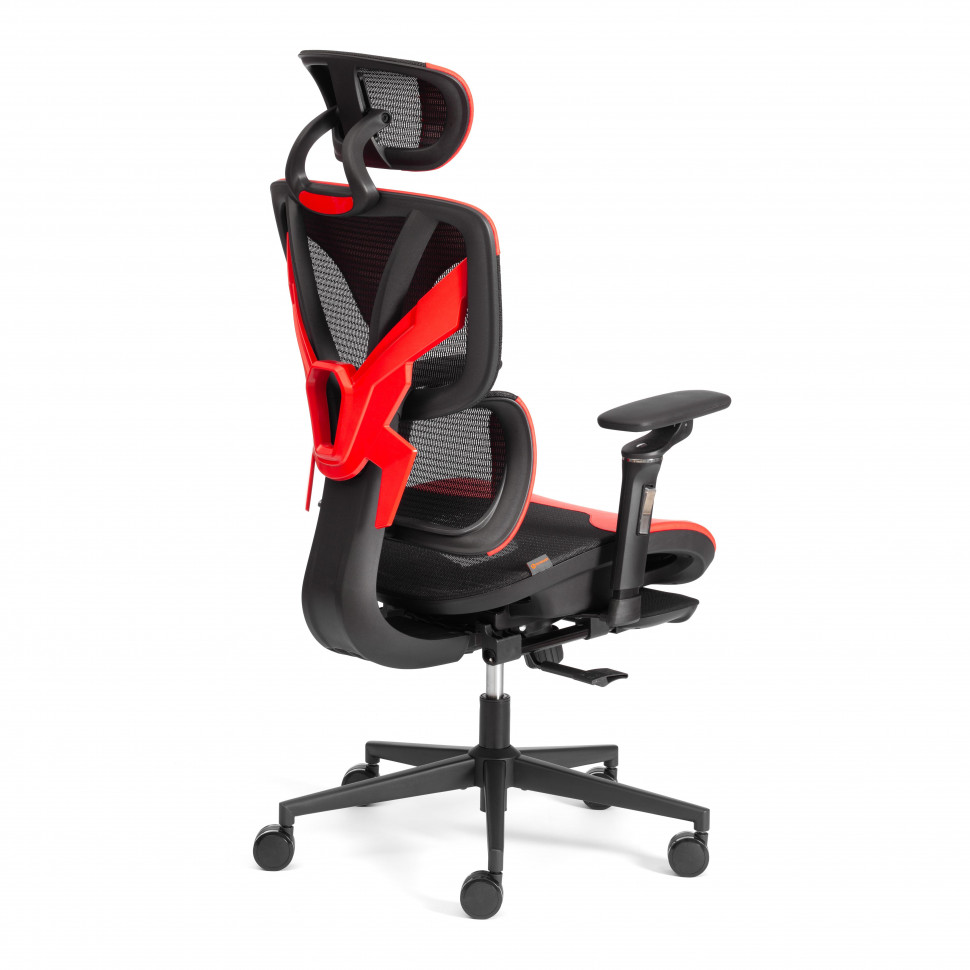 Кресло KingCobra иск. кожа / сетка, черный / красный Кресло KingCobra иск. кожа / сетка, черный / красный