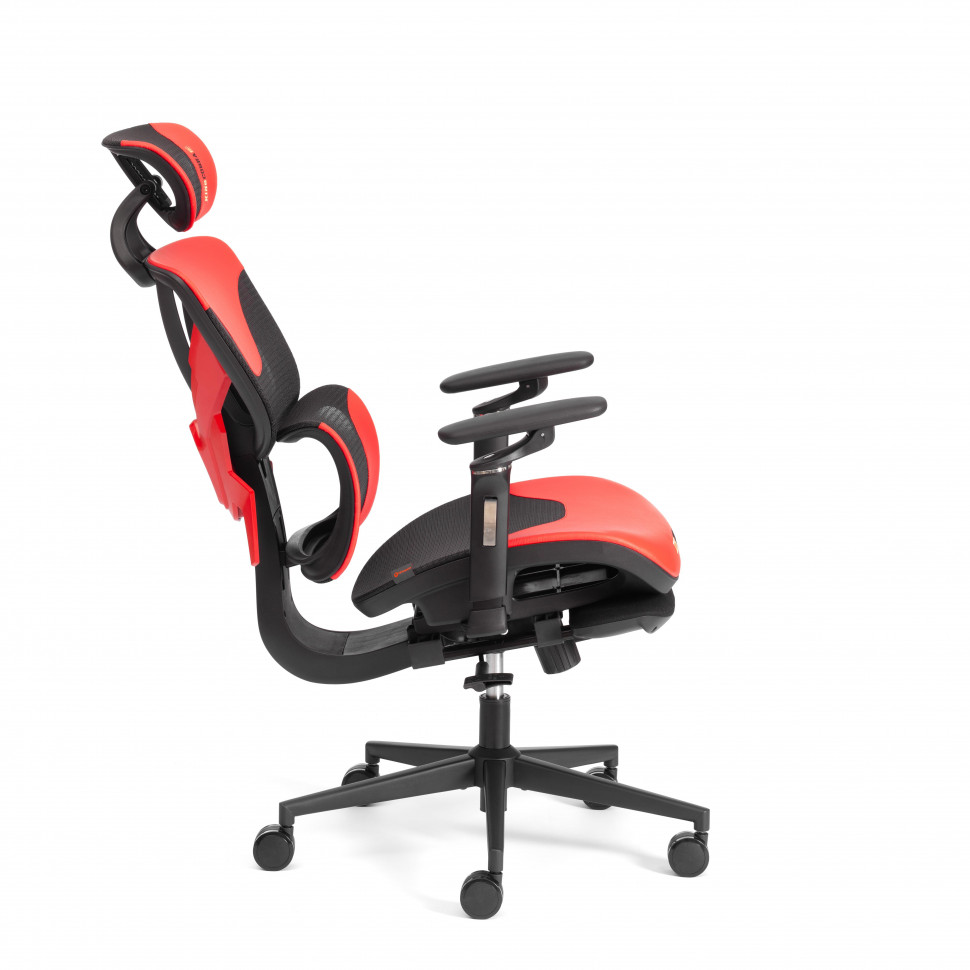 Кресло KingCobra иск. кожа / сетка, черный / красный Кресло KingCobra иск. кожа / сетка, черный / красный