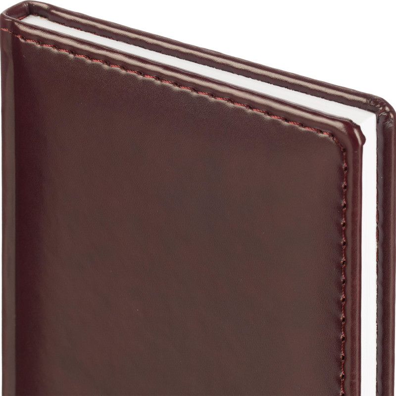 Еженедельник датированный 2026 АТТАСНЕ 64л, 90х160мм,карм.верт,Каньон бордо