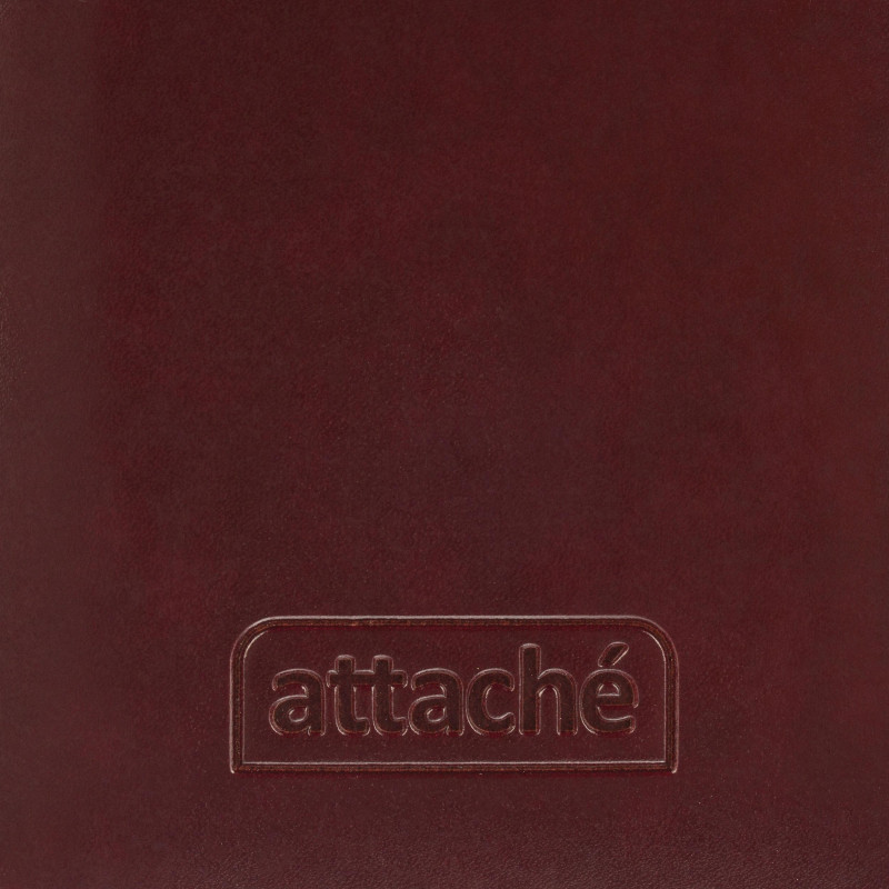 Еженедельник датированный 2026 АТТАСНЕ 64л, 90х160мм,карм.верт,Каньон бордо