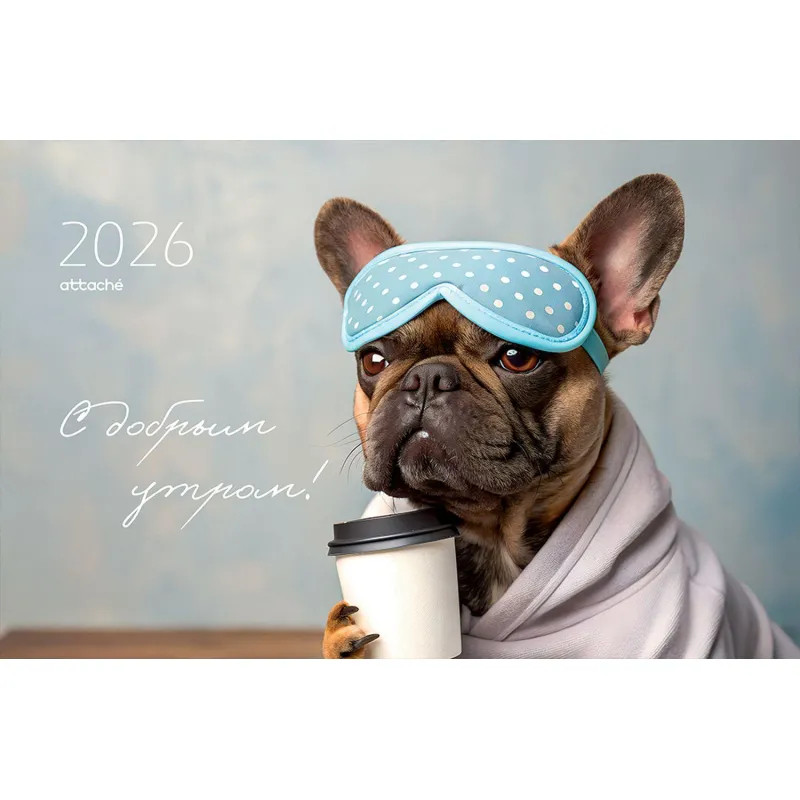 Календарь настенный 3-х блочный 2026 Attache Трио Стандарт, Пес,305х675,80г