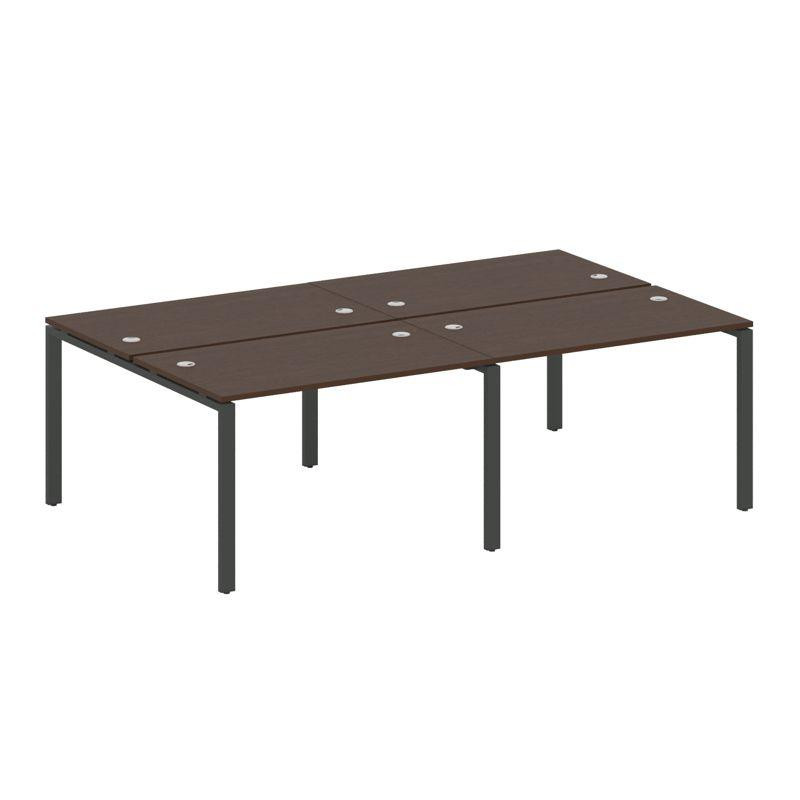 Metal System Рабочая станция на 4 места на П-образном м/к БП.СМ-4.2 Венге Цаво/Металл Антрацит 2400* Metal System Рабочая станция на 4 места на П-образном м/к БП.СМ-4.2 Венге Цаво/Металл Антрацит 2400*