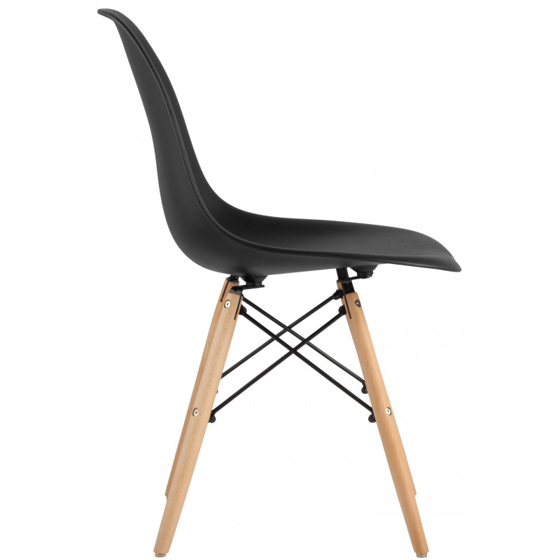 Стул для столовых SG_Eames черный PP, деревянные ножки