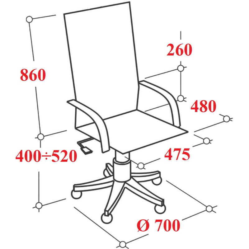 Кресло 0MX_MT_МЕТТА-27(MPRU)/подл.130/осн.001 (Черный)