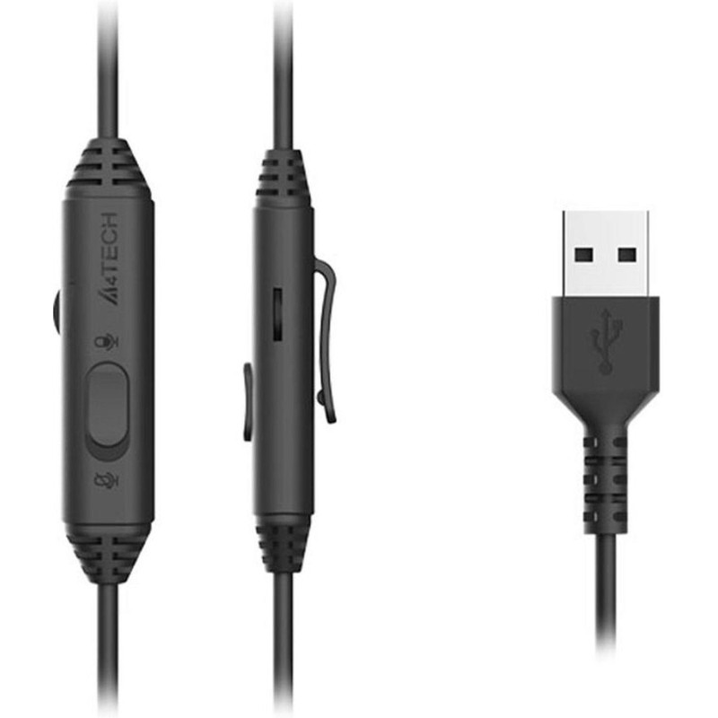 Гарнитура A4Tech Fstyler (FH100U (PANDA)) белый/черный 2м накладные USB
