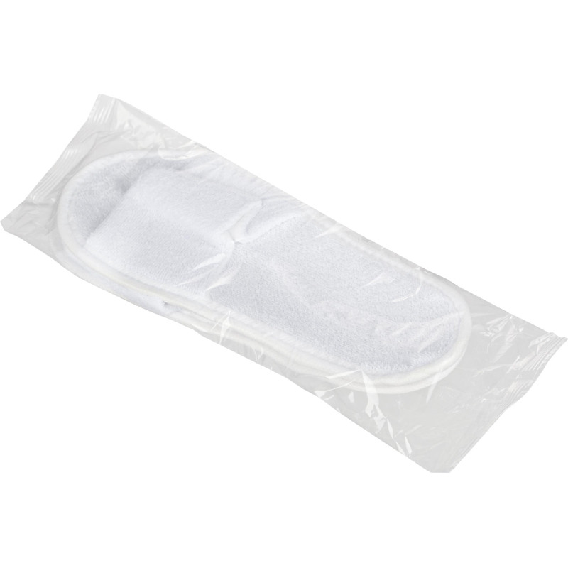 Тапочки одноразовые махровые с откр. мысом, подошва ЭВА 2,5мм,бел 150пар/уп