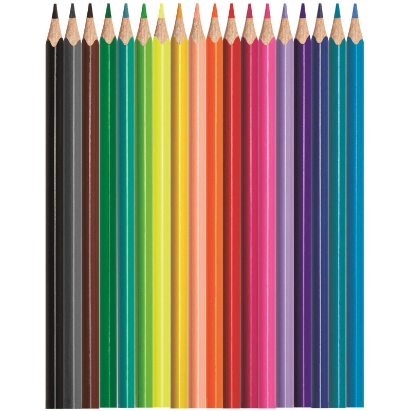 Карандаши цветные Maped COLOR&#039;PEPS STAR трехгранные,дерево,18цв/наб,183218