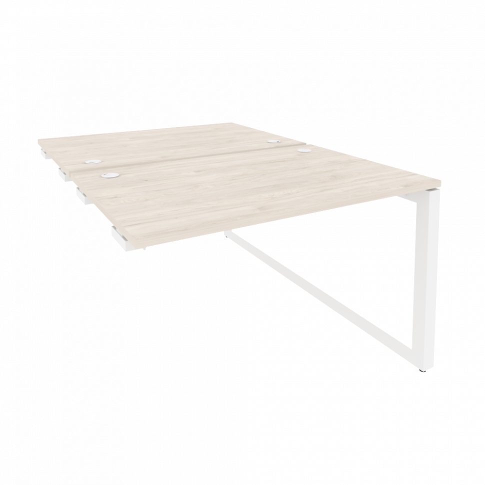 Onix Стол-приставка двойной на О-образном м/к к опорым элем. O.MO-D.SPR-2.8 Денвер Светлый/Металл Бе