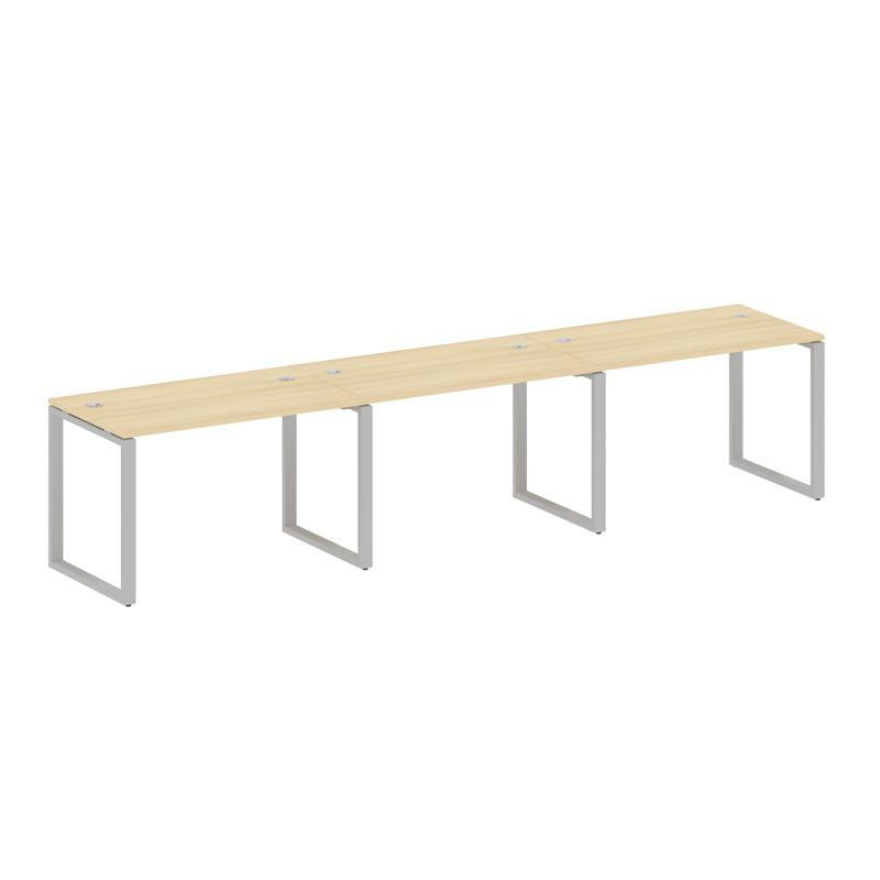 Metal System Рабочая станция на 3 места на О-образном м/к БО.СМ-3.2 Акация Лорка/Металл Серый 3600*7