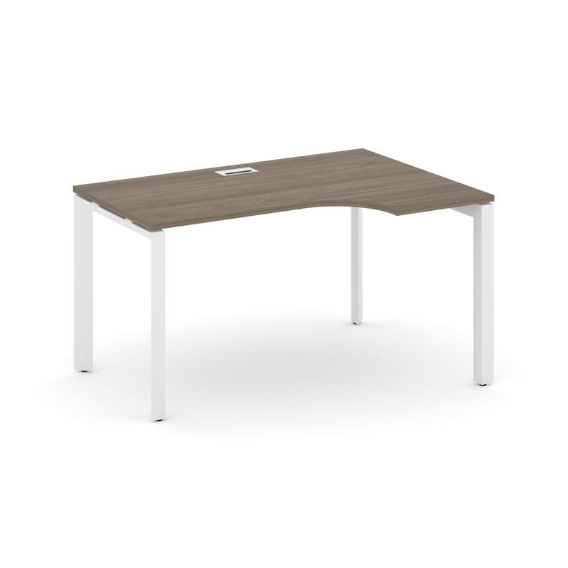 Style Project Стол рабочий эргономичный SN-59P.SPA-021(R) Вяз Благородный/Металл Белый/Белый Заглушк