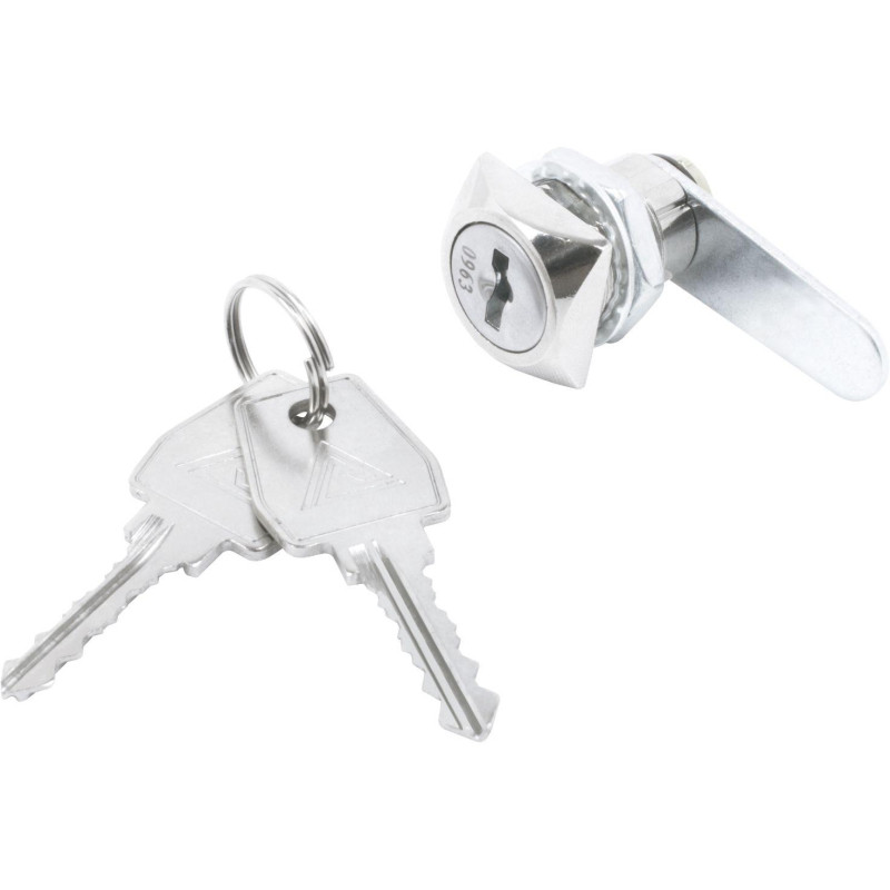 Замок врезной меб_УЗК Стандарт ЗМ 0802 сталь хром (квадр.основ/2кл)