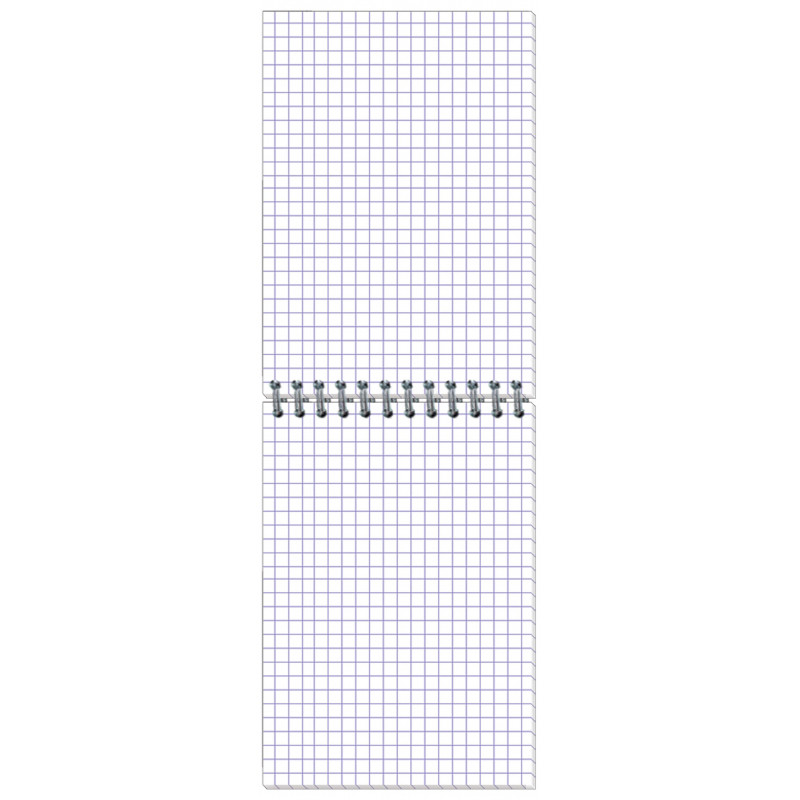 Блокнот МИКРОВЕЛЬВЕТ- А6 50л. спираль, бордо, клетка 80шт