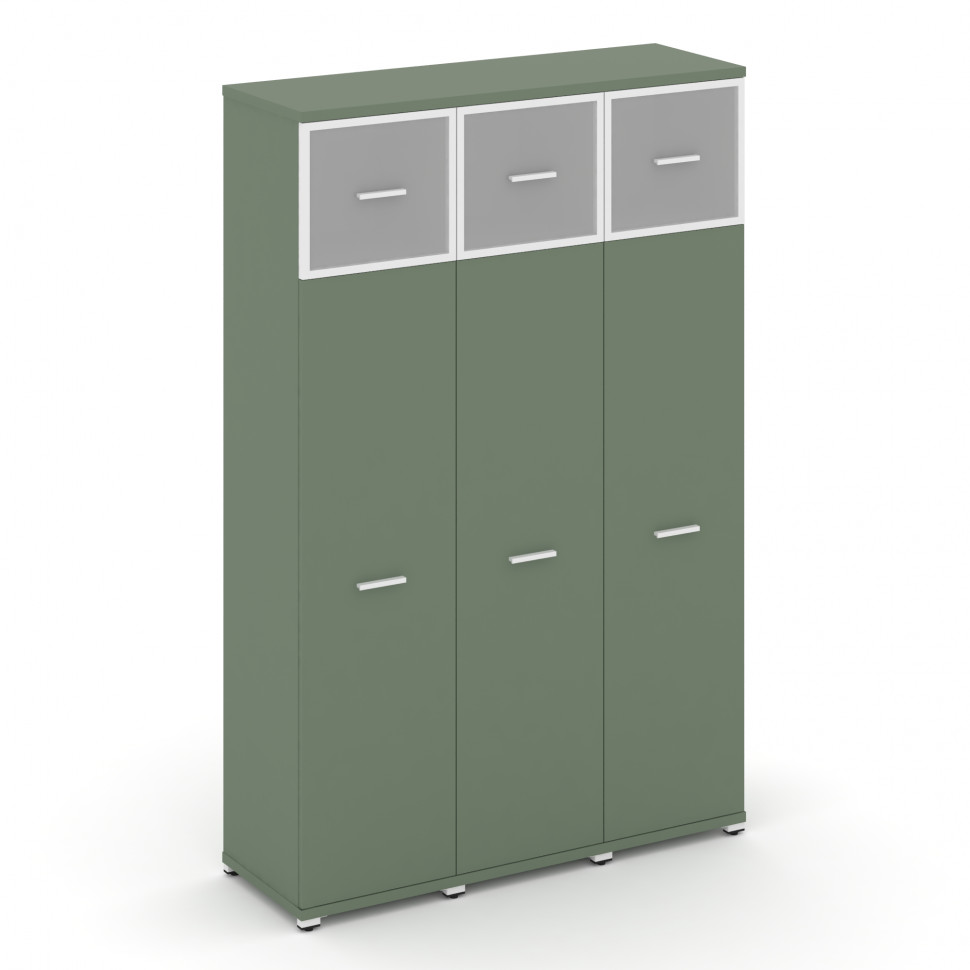 Concept Шкаф 3 узкие секции, 5 ниш CN.STU-537 RMW W Кобо/Металл Белый/Сатин 1252*420*1922