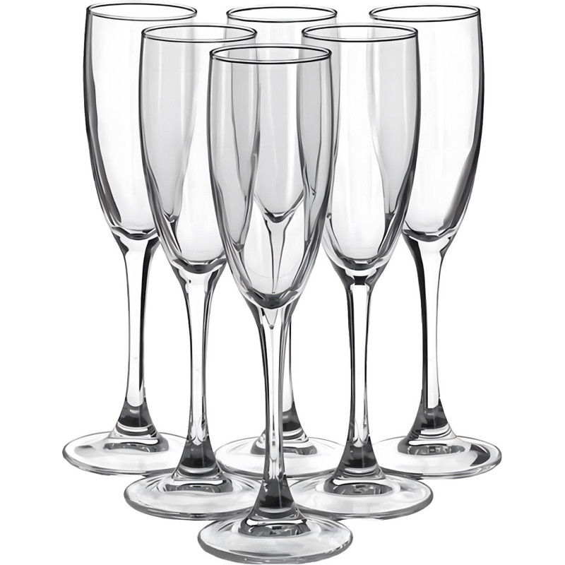 Набор бокалов для шампанского СИГНАТЮР (ЭТАЛОН) 170мл 6шт/уп (H8161)